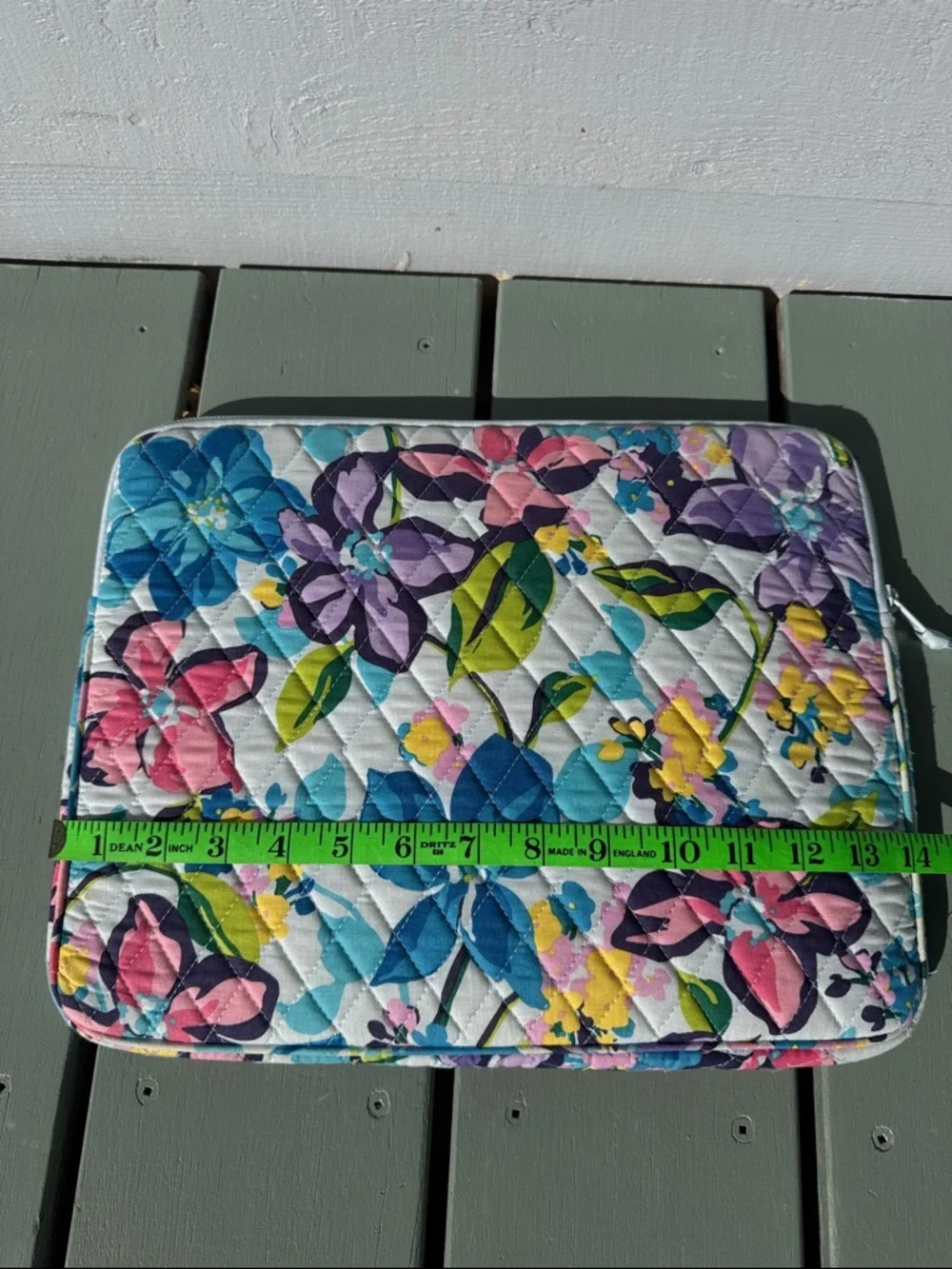 Vera Bradley Quilted Cotton Floral Laptop Sleeve